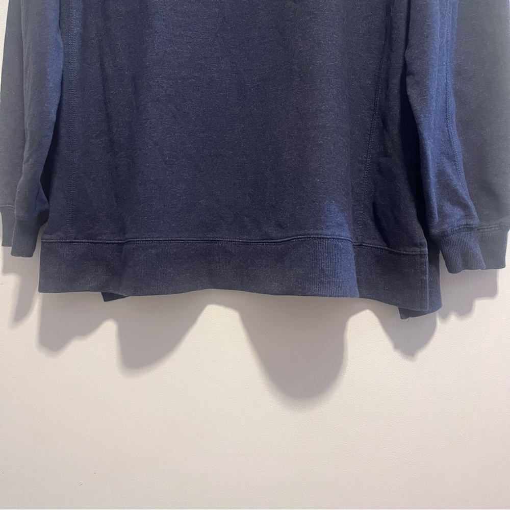 Wildfox Social Graphic Embroidered Sweatshirt XL Navy Oversized Cozy Pullover - Picture 6 of 12